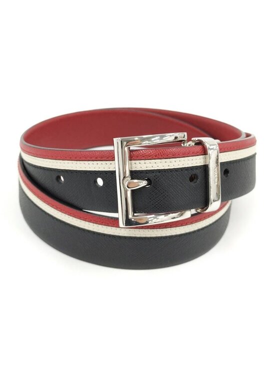 Prada Belt Leather Belts Black